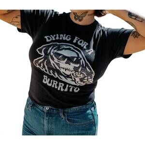 NEW PYKNIC dying for a burrito tee in black
